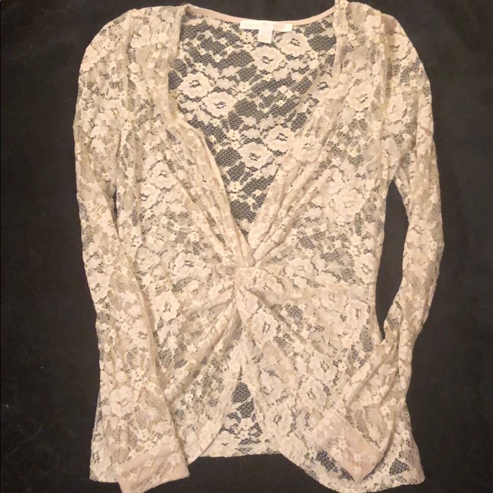 Lace over shirt from Boston Proper.